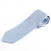 HVN-12 Cravate faite main à motif pied-de-poule, confectionnée avec le tissu VANNERS, bleu clair