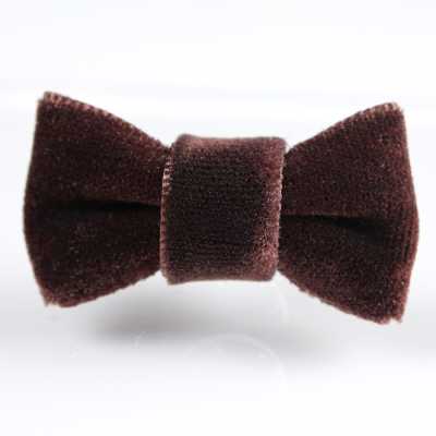 LPR-04 Broche de revers en ruban de velours marron