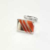 N-2 Made In Japan Boutons De Manchette Régimentaire Agate Rouge[Accessoires Formels] Yamamoto(EXCY) Sous-photo
