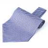 RAS-04 Cravate ascot en tissu Ring Heart, carreaux vichy bleu marine
