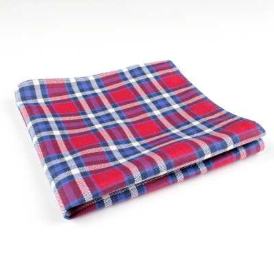 RCF-01 Pochette à motif à carreaux, rouge/bleu marine, fabriquée en tissu English Ringhart