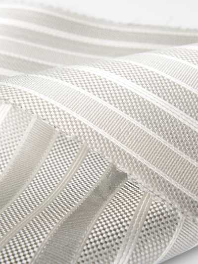 S-943 Tissu formel rayé gris clair de Yamanashi Fujiyoshida