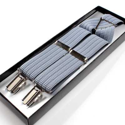 SR-104 Bretelles de fabrication japonaise, à clips, type X, gris