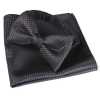 VBF-08 Nœud papillon en tissu VANNERS, motif pied-de-poule, noir