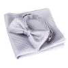 VBF-10 VANNERS Nœud Papillon Textile Motif Pied De Poule Gris Clair