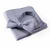 VBF-16 VANNERS Nœud Papillon Usagé Textile Glen Plaid Bleu Gris