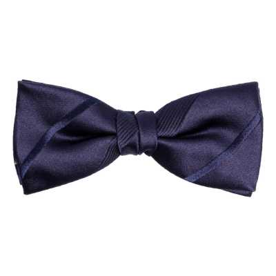 VBF-20 Nœud papillon en tissu VANNERS, à rayures, bleu marine