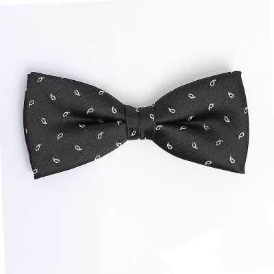 VBF-22 Nœud papillon en tissu VANNERS, motif cachemire à pois, noir