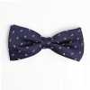 VBF-23 Nœud papillon en tissu VANNERS, motif cachemire à pois, bleu marine