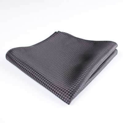 VCF-08 Pochette de costume en tissu VANNERS, motif pied-de-poule, noir