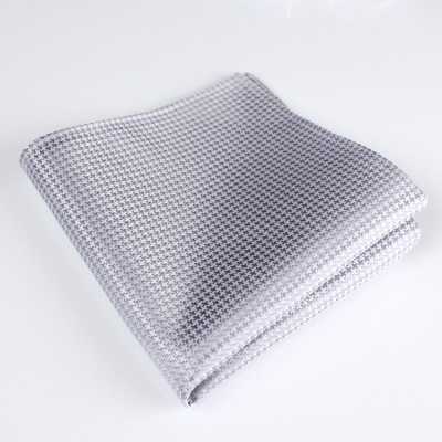 VCF-10 Pochette de costume en tissu VANNERS, motif pied-de-poule, gris clair