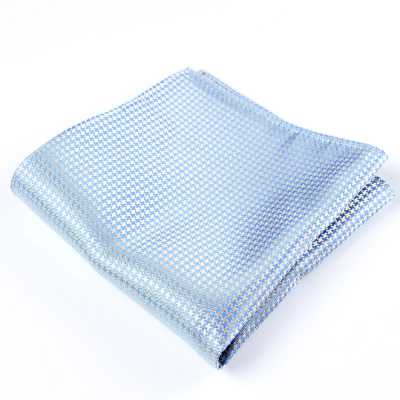 VCF-12 Pochette de costume en tissu VANNERS, motif pied-de-poule, bleu Sax