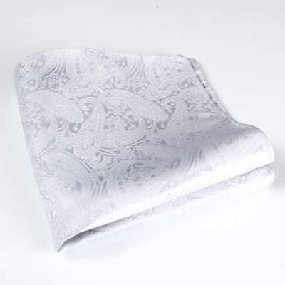 VCF-15 Pochette de costume en tissu VANNERS motif cachemire blanc