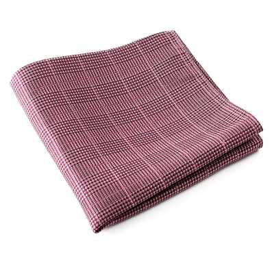 VCF-17 Pochette de costume en tissu VANNERS, motif Glen check, bordeaux