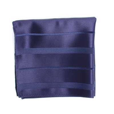 VCF-20 Pochette confectionnée avec le tissu VANNERS, à rayures, bleu marine