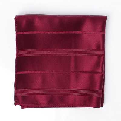 VCF-21 Pochette De Costume Rayée Bordeaux Utilisant Le Textile VANNERS