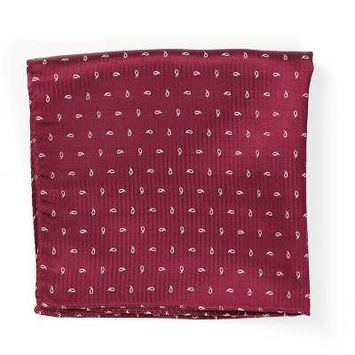 VCF-24 Pochette, motif paisley à pois, bordeaux, confectionnée en tissu VANNERS