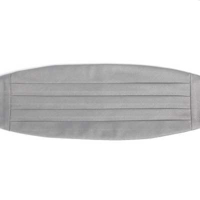 VCM-05 Ceinture de smoking VENNERS en tissu de soie, sergé gris