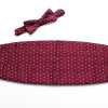 VCM-24 VANNERS Textile Ceinture De Cummerbund Paisley Dot Wine