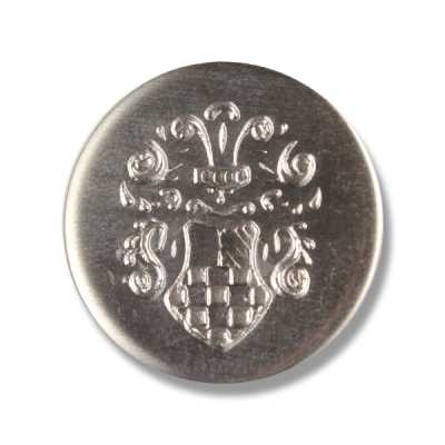 YM6 Bouton en métal fabriqué au Japon pour costumes et vestes, argenté