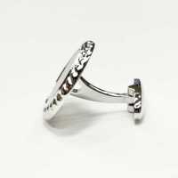 A-1-C Boutons De Manchette Formel Argent Massif Onyx Rond D&#39;Argent[Accessoires Formels] Yamamoto(EXCY) Sous-photo
