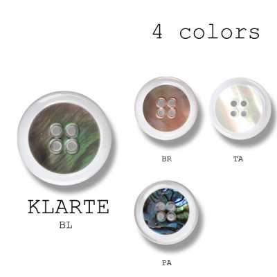 クラルテ Bouton en coquillage naturel/polyester fabriqué au Japon pour costumes et vestes