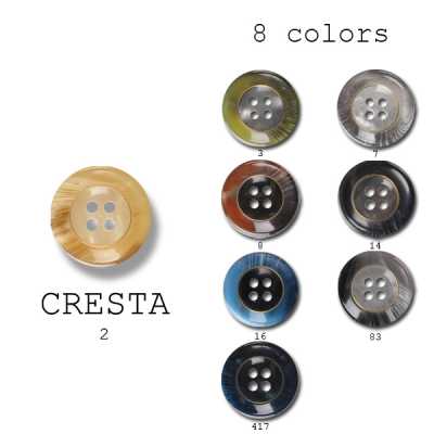 クレスタ Boutons en polyester pour costumes et vestes