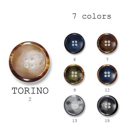 トリノ Boutons en polyester fabriqués en Italie pour costumes et vestes