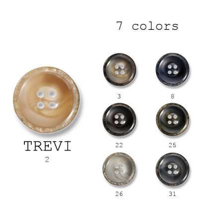 トレビ Bouton en polyester fabriqué en Italie pour costumes et vestes