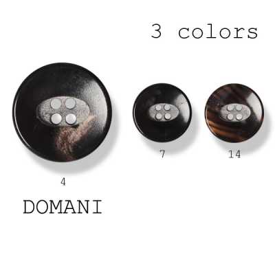 ドマーニ Bouton en véritable corne de buffle fabriqué en Italie pour costumes et vestes