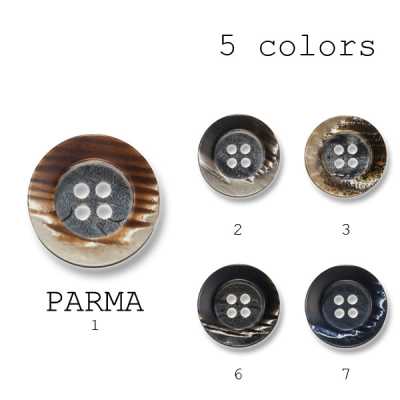 パルマ Boutons en polyester fabriqués en Italie pour costumes et vestes [déstockage]