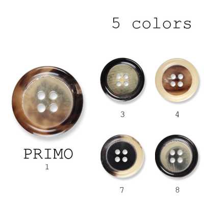 プリモ Boutons en véritable corne de buffle d'eau fabriqués en Italie pour costumes et vestes
