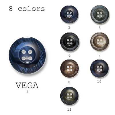 ベガ Boutons en polyester fabriqués au Japon pour costumes et vestes