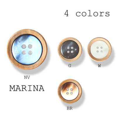 マリーナ Boutons en nacre et en bois fabriqués en Italie pour costumes et vestes