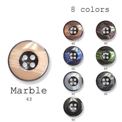 マーブル Boutons en polyester pour costumes et vestes [Déstockage]