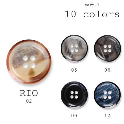 リオ Boutons en polyester pour costumes et vestes
