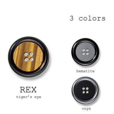 レックス Boutons pour costumes et vestes Pierre précieuse + polyester