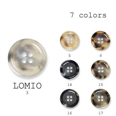 ロミオ Bouton en polyester fabriqué en Italie, style corne de buffle, pour costumes et vestes